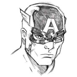 Dibujo para colorear: Captain America (Superhéroes) #76665 - Dibujos para colorear