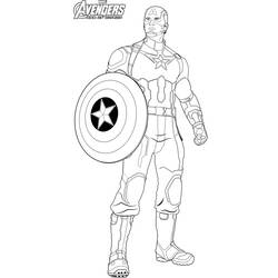 Dibujo para colorear: Captain America (Superhéroes) #76680 - Dibujos para colorear