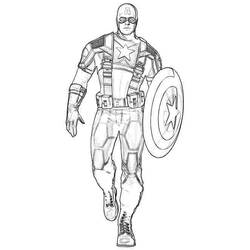 Dibujo para colorear: Captain America (Superhéroes) #76686 - Dibujos para colorear