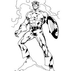 Dibujo para colorear: Captain America (Superhéroes) #76692 - Dibujos para Colorear e Imprimir Gratis
