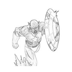 Dibujo para colorear: Captain America (Superhéroes) #76694 - Dibujos para Colorear e Imprimir Gratis