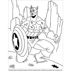 Dibujo para colorear: Captain America (Superhéroes) #76706 - Dibujos para Colorear e Imprimir Gratis