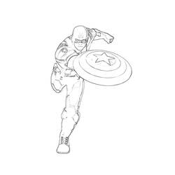 Dibujo para colorear: Captain America (Superhéroes) #76712 - Dibujos para colorear