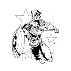 Dibujo para colorear: Captain America (Superhéroes) #76720 - Dibujos para Colorear e Imprimir Gratis