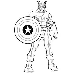 Dibujo para colorear: Captain America (Superhéroes) #76769 - Dibujos para colorear