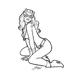 Dibujo para colorear: Catwoman (Superhéroes) #78049 - Dibujos para colorear