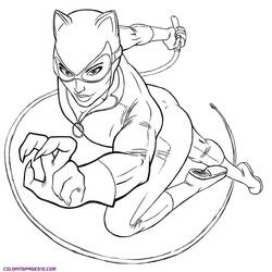 Dibujo para colorear: Catwoman (Superhéroes) #78050 - Dibujos para colorear