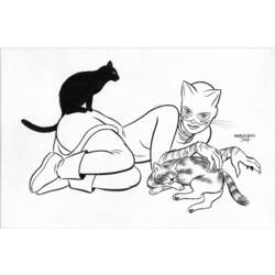 Dibujo para colorear: Catwoman (Superhéroes) #78051 - Dibujos para colorear