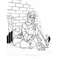 Dibujo para colorear: Catwoman (Superhéroes) #78054 - Dibujos para colorear