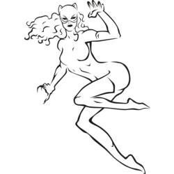 Dibujo para colorear: Catwoman (Superhéroes) #78058 - Dibujos para colorear