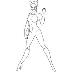 Dibujo para colorear: Catwoman (Superhéroes) #78067 - Dibujos para colorear