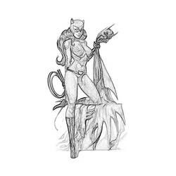Dibujo para colorear: Catwoman (Superhéroes) #78070 - Dibujos para colorear