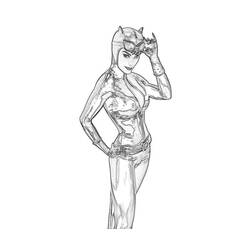 Dibujo para colorear: Catwoman (Superhéroes) #78071 - Dibujos para colorear