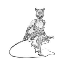 Dibujo para colorear: Catwoman (Superhéroes) #78072 - Dibujos para colorear