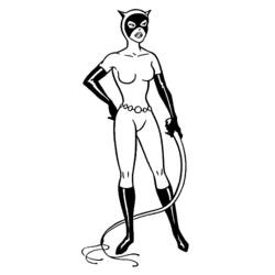 Dibujo para colorear: Catwoman (Superhéroes) #78081 - Dibujos para colorear