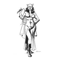 Dibujo para colorear: Catwoman (Superhéroes) #78085 - Dibujos para colorear