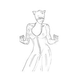 Dibujo para colorear: Catwoman (Superhéroes) #78087 - Dibujos para colorear