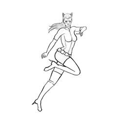 Dibujo para colorear: Catwoman (Superhéroes) #78090 - Dibujos para colorear