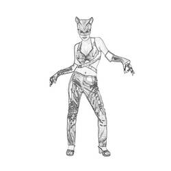 Dibujo para colorear: Catwoman (Superhéroes) #78103 - Dibujos para colorear