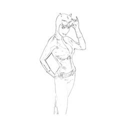 Dibujo para colorear: Catwoman (Superhéroes) #78105 - Dibujos para colorear