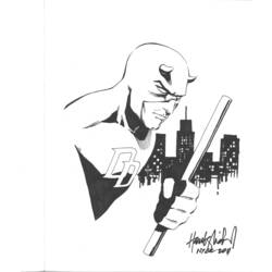 Dibujo para colorear: Daredevil (Superhéroes) #78225 - Dibujos para colorear