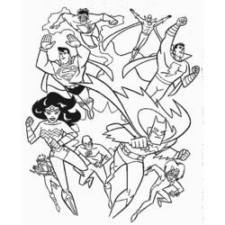 Dibujo para colorear: DC Comics Super Heroes (Superhéroes) #80117 - Dibujos para colorear