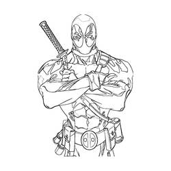 Dibujo para colorear: Deadpool (Superhéroes) #82826 - Dibujos para colorear
