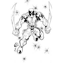 Dibujo para colorear: Deadpool (Superhéroes) #82827 - Dibujos para colorear