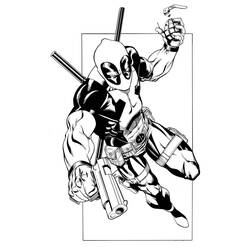 Dibujo para colorear: Deadpool (Superhéroes) #82830 - Dibujos para colorear