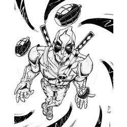 Dibujo para colorear: Deadpool (Superhéroes) #82832 - Dibujos para colorear