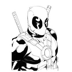Dibujo para colorear: Deadpool (Superhéroes) #82833 - Dibujos para colorear