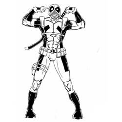 Dibujo para colorear: Deadpool (Superhéroes) #82837 - Dibujos para colorear
