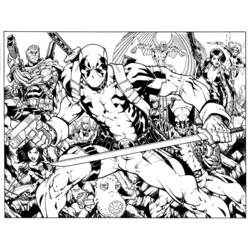 Dibujo para colorear: Deadpool (Superhéroes) #82848 - Dibujos para colorear