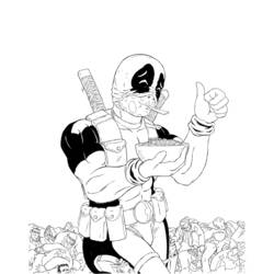 Dibujo para colorear: Deadpool (Superhéroes) #82880 - Dibujos para colorear