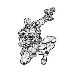 Dibujo para colorear: Deadpool (Superhéroes) #82893 - Dibujos para colorear