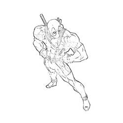 Dibujo para colorear: Deadpool (Superhéroes) #82904 - Dibujos para colorear