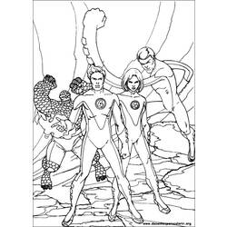 Dibujo para colorear: Fantastic Four (Superhéroes) #76346 - Dibujos para colorear