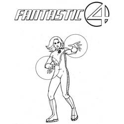 Dibujo para colorear: Fantastic Four (Superhéroes) #76347 - Dibujos para colorear