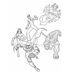 Dibujo para colorear: Fantastic Four (Superhéroes) #76358 - Dibujos para colorear