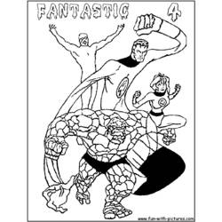 Dibujo para colorear: Fantastic Four (Superhéroes) #76363 - Dibujos para Colorear e Imprimir Gratis