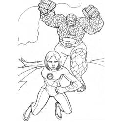 Dibujo para colorear: Fantastic Four (Superhéroes) #76365 - Dibujos para colorear
