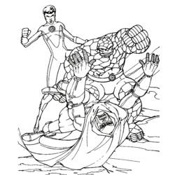 Dibujo para colorear: Fantastic Four (Superhéroes) #76396 - Dibujos para colorear