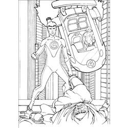 Dibujo para colorear: Fantastic Four (Superhéroes) #76407 - Dibujos para Colorear e Imprimir Gratis