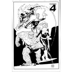 Dibujo para colorear: Fantastic Four (Superhéroes) #76454 - Dibujos para colorear
