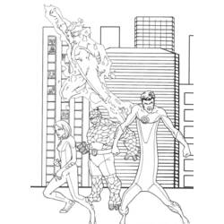 Dibujo para colorear: Fantastic Four (Superhéroes) #76469 - Dibujos para colorear