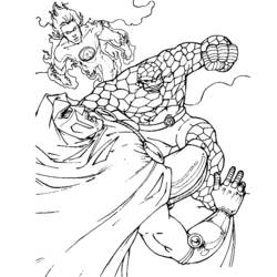 Dibujo para colorear: Fantastic Four (Superhéroes) #76481 - Dibujos para Colorear e Imprimir Gratis