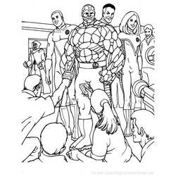 Dibujo para colorear: Fantastic Four (Superhéroes) #76482 - Dibujos para colorear