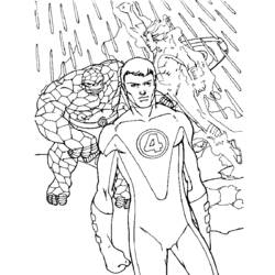 Dibujo para colorear: Fantastic Four (Superhéroes) #76499 - Dibujos para colorear