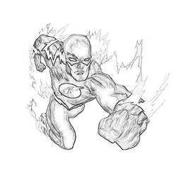 Dibujo para colorear: Flash (Superhéroes) #83350 - Dibujos para colorear