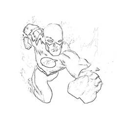 Dibujo para colorear: Flash (Superhéroes) #83352 - Dibujos para colorear